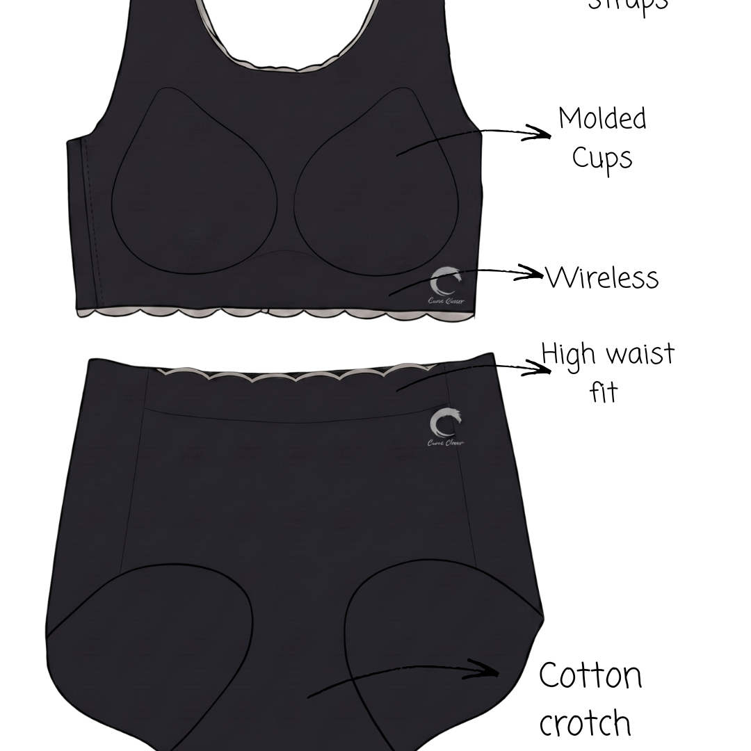Set of 3 Black and Grey Everyday-Comfort Set