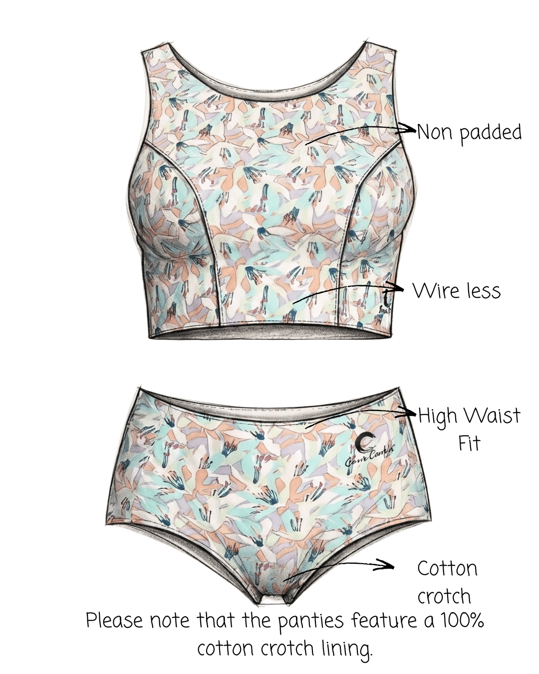 Set of 2 PetalFit Bralette & Panty