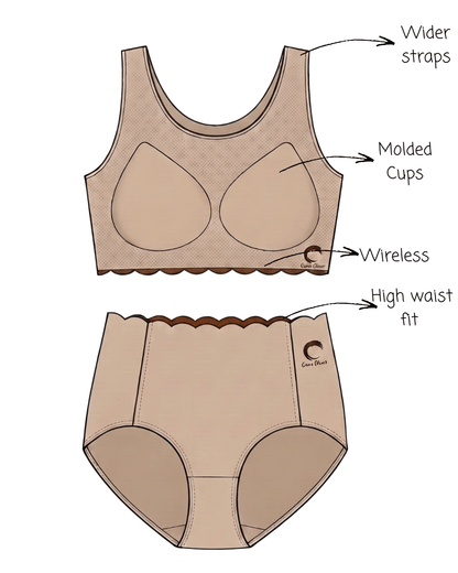 Hazelnut and cappucino Everyday-comfort set