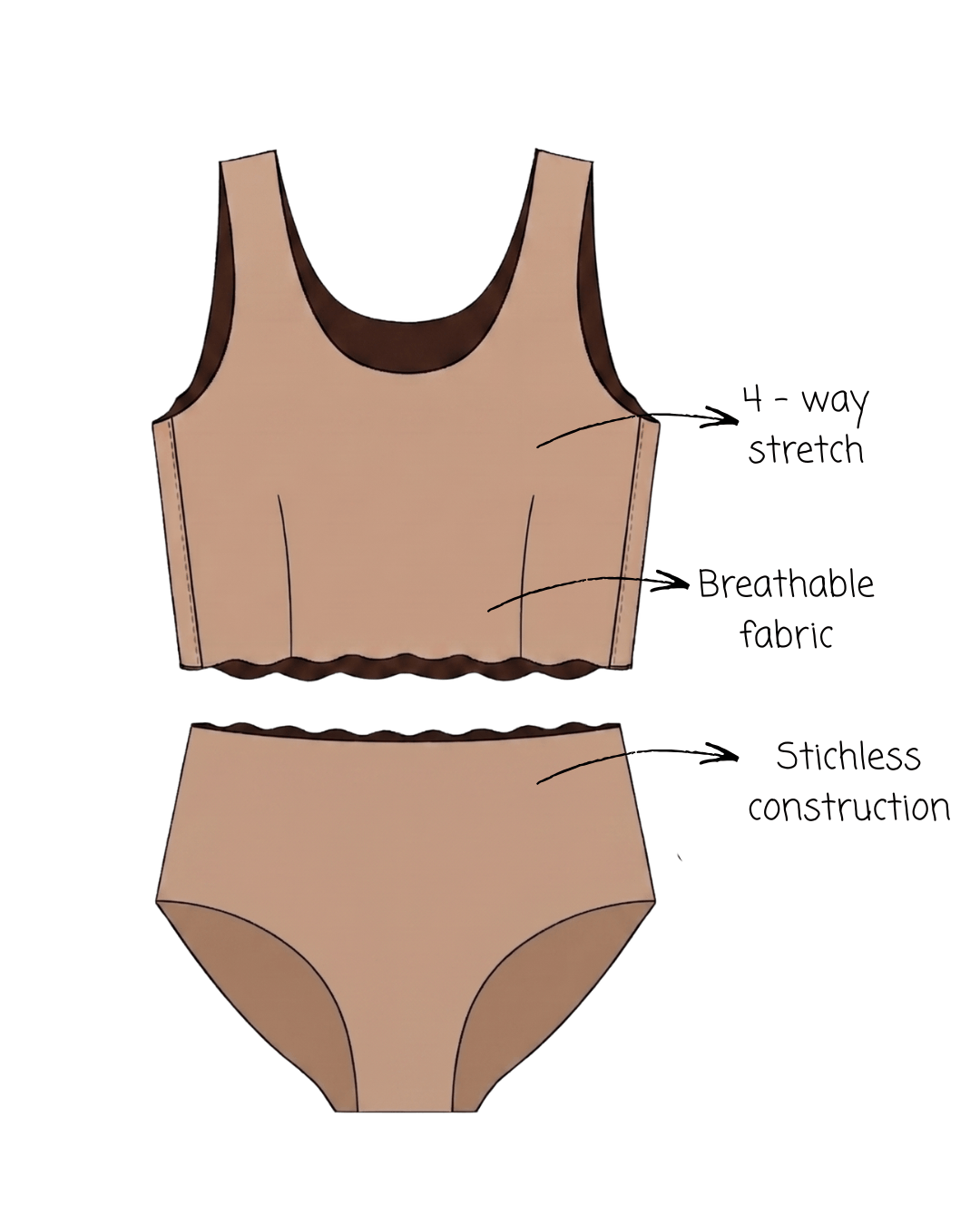 Hazelnut and cappucino Everyday-comfort set