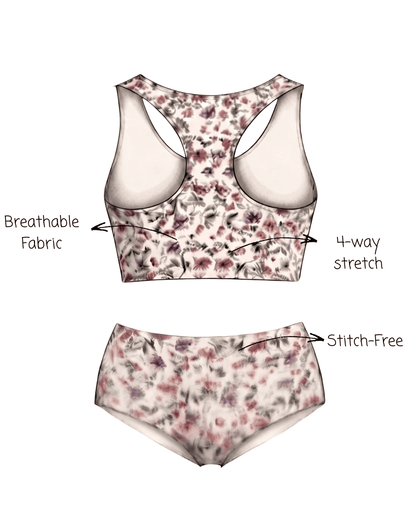Set of 2 BloomFit Bralette & Panty