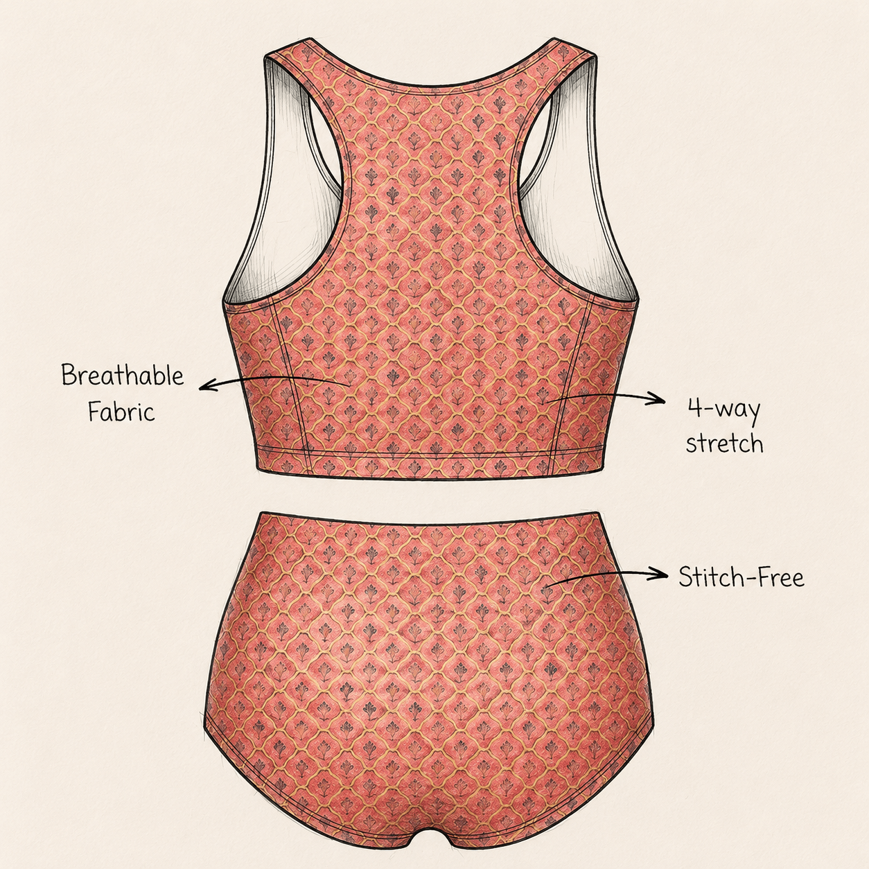 RoseGoldFit Bralette & Panty Set