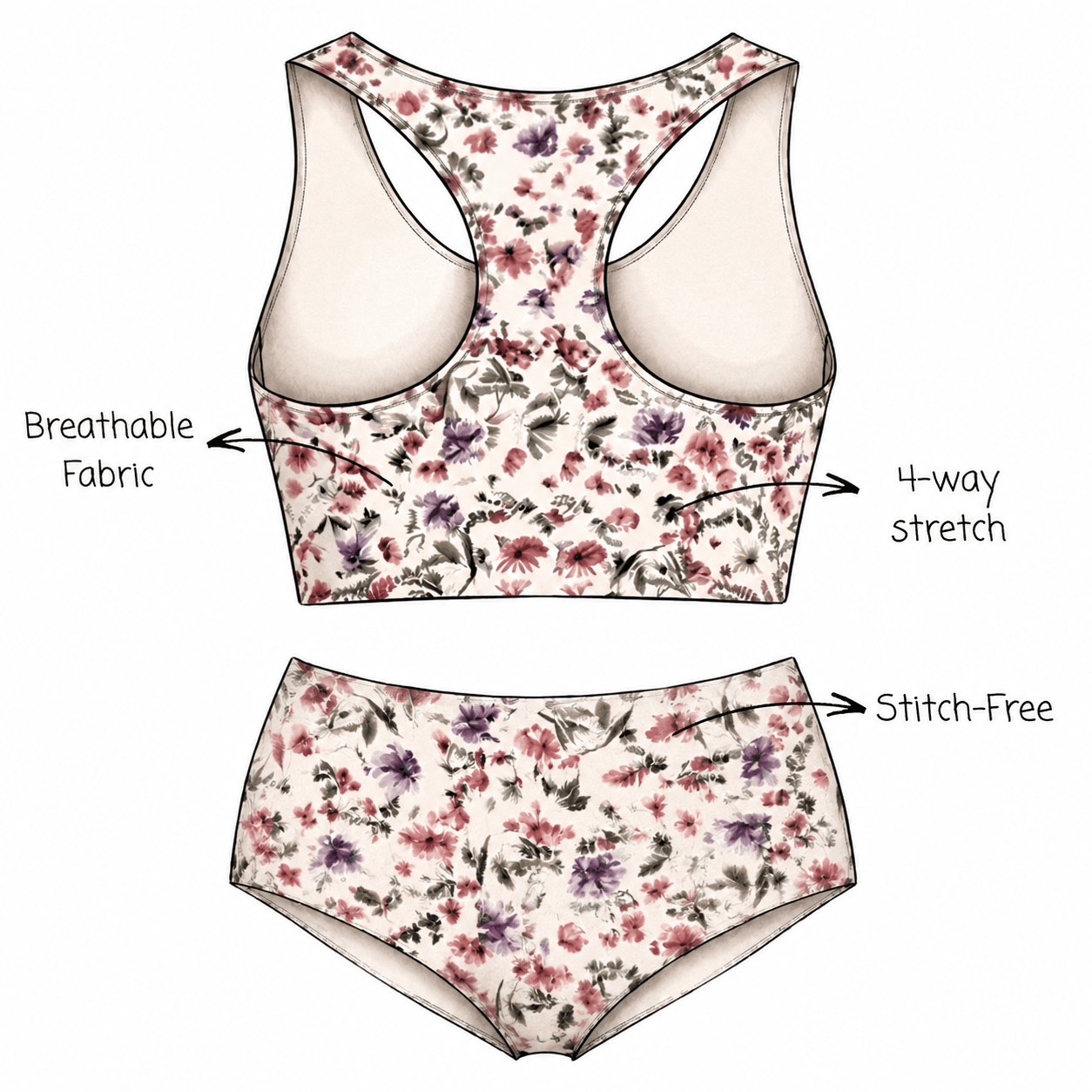 BloomFit Bralette & Panty Set