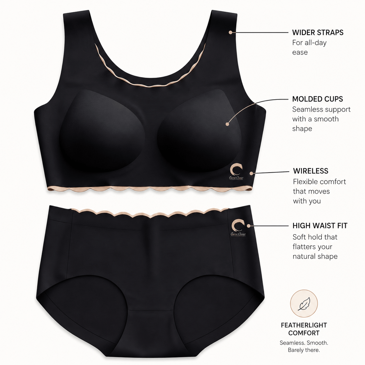 Black and beige Everyday-comfort set