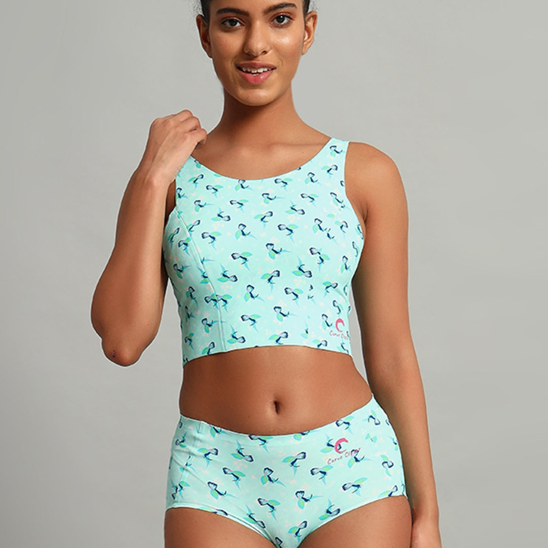 Mint Kingfisher Bralette & Panty Set