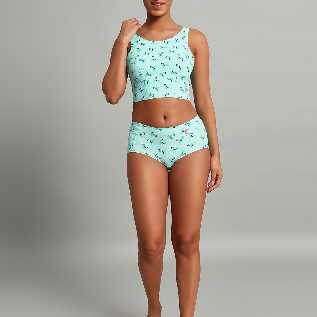 Mint Kingfisher Bralette & Panty Set