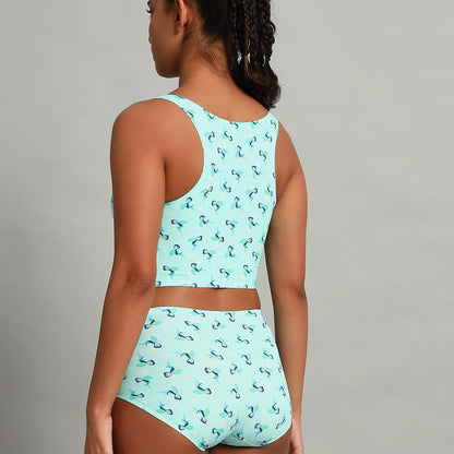 Mint Kingfisher Bralette & Panty Set