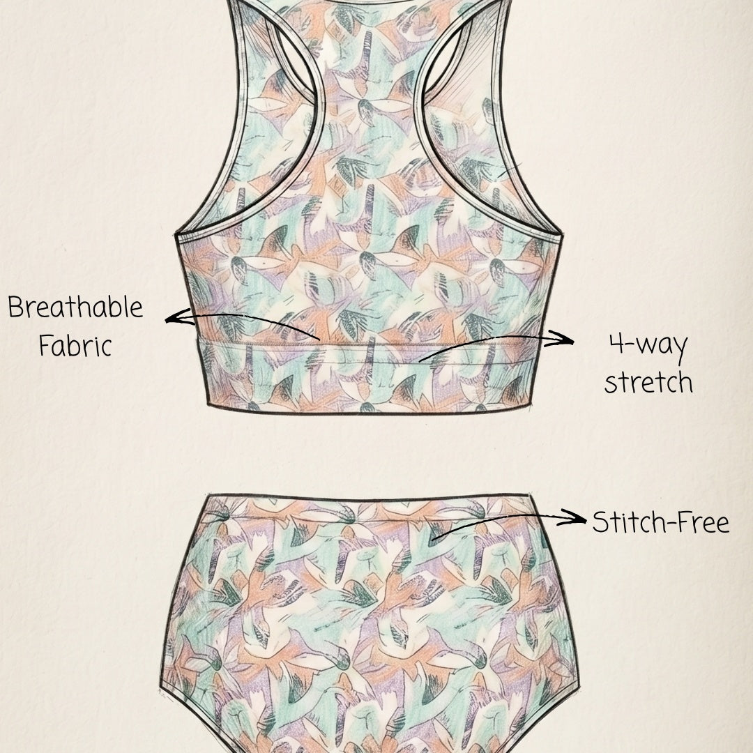 Set of 3 PetalFit Bralette & Panty