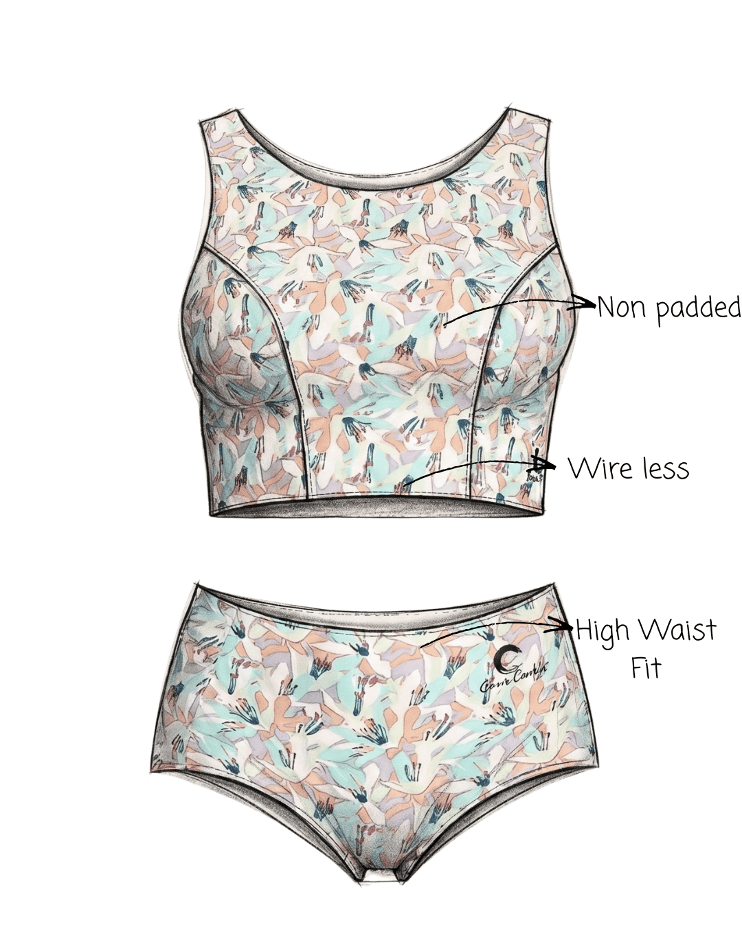 Set of 2 PetalFit Bralette & Panty