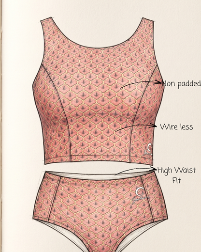 Set of 2 RosegoldFit Bralette & Panty