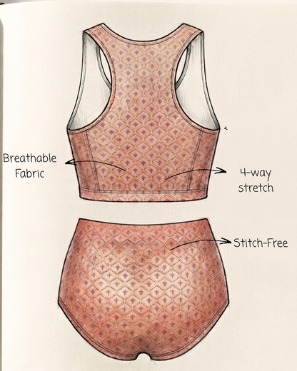 Set of 2 RosegoldFit Bralette & Panty