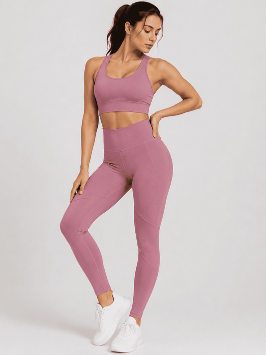 Sakura Sports Bra High-Waisted Leggings Set